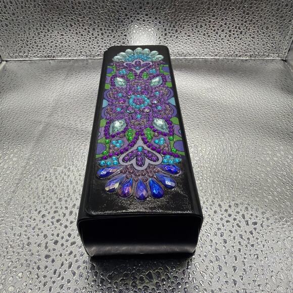 Handmade Glasses Storage Box Sunglasses Case Rhinestone - Picture 4 of 7